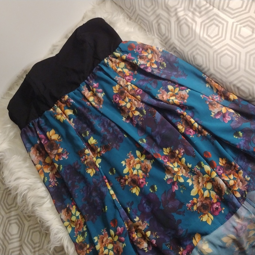 Torrid strapless high/low dress sz 18